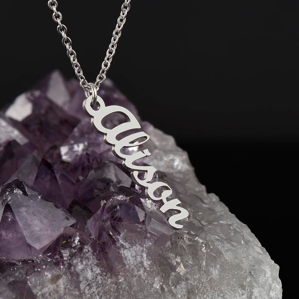 Vertical Name Necklace | Personalized