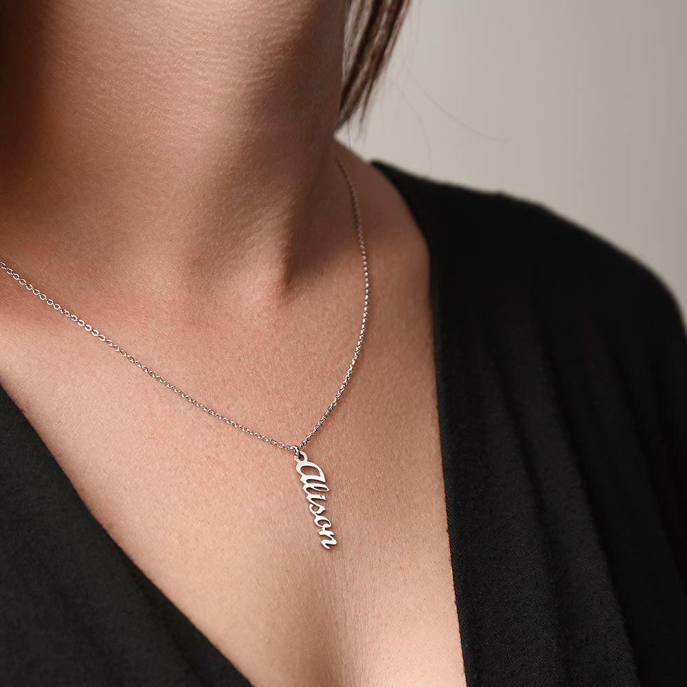 Vertical Name Necklace | Personalized