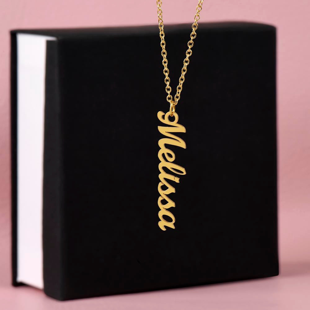 Vertical Name Necklace | Personalized