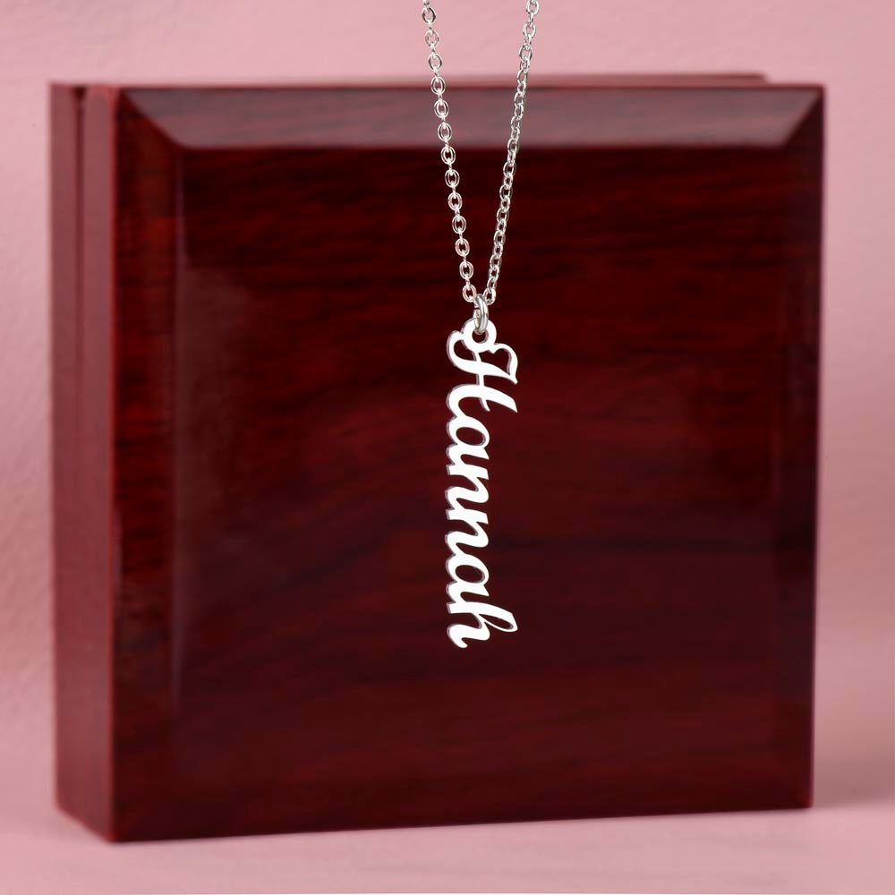 Vertical Name Necklace | Personalized