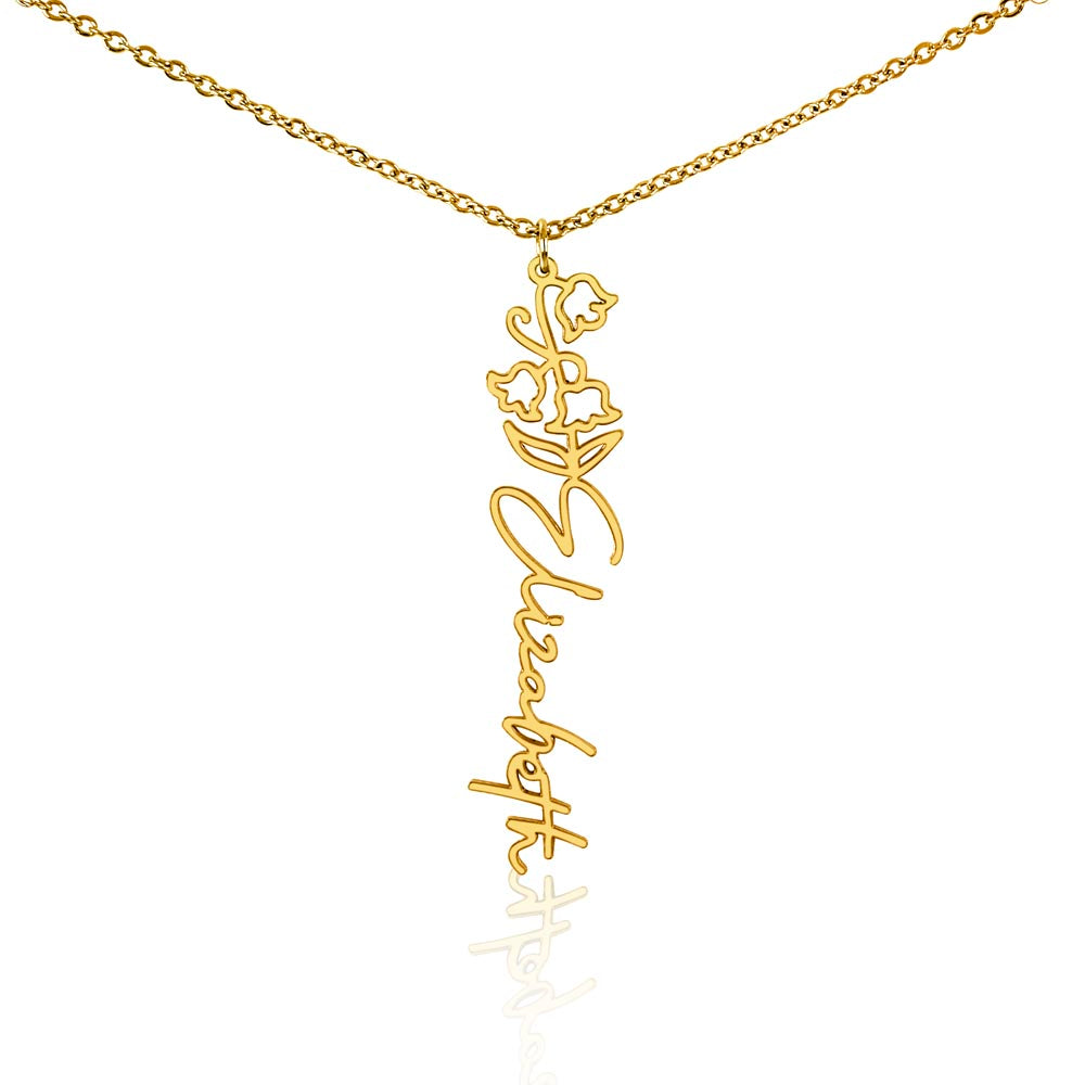 Birthmonth Flower Name Necklace | To Daughter In Law