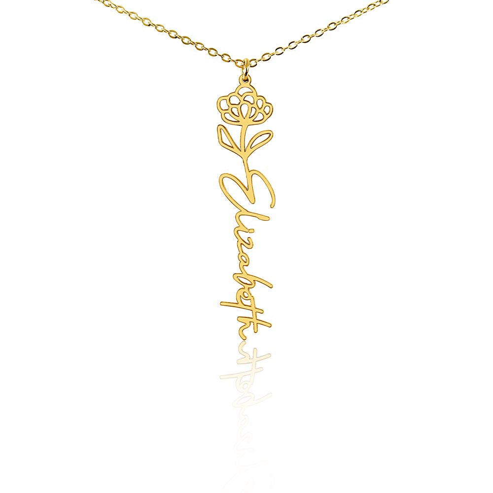 Birthmonth Flower Name Necklace | To Daughter In Law