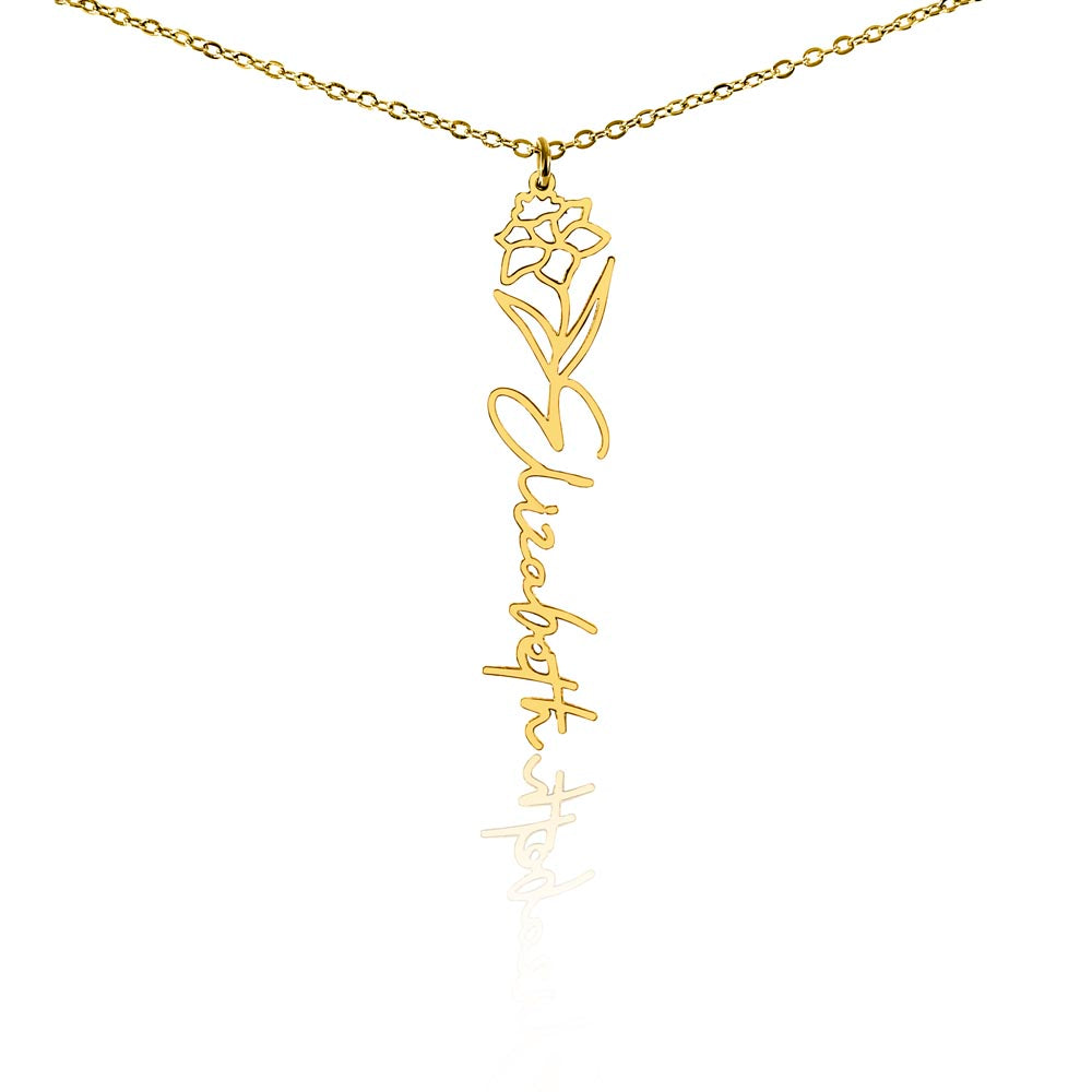 Birthmonth Flower Name Necklace | To Daughter In Law