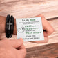 To My Son | Cross Leather Bracelet | Pray On It | Forever and Always