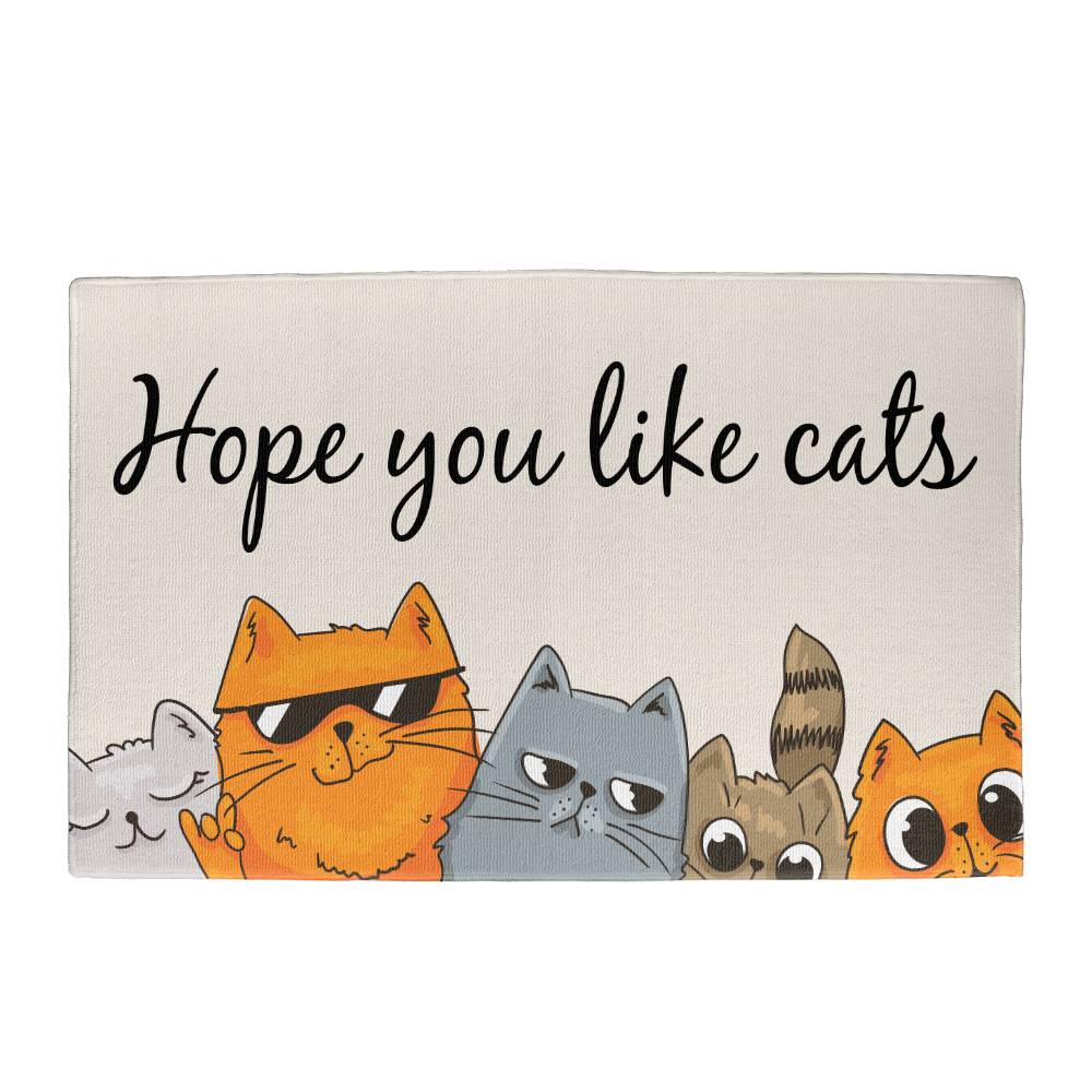 I Hope You Like Cats Door Mat