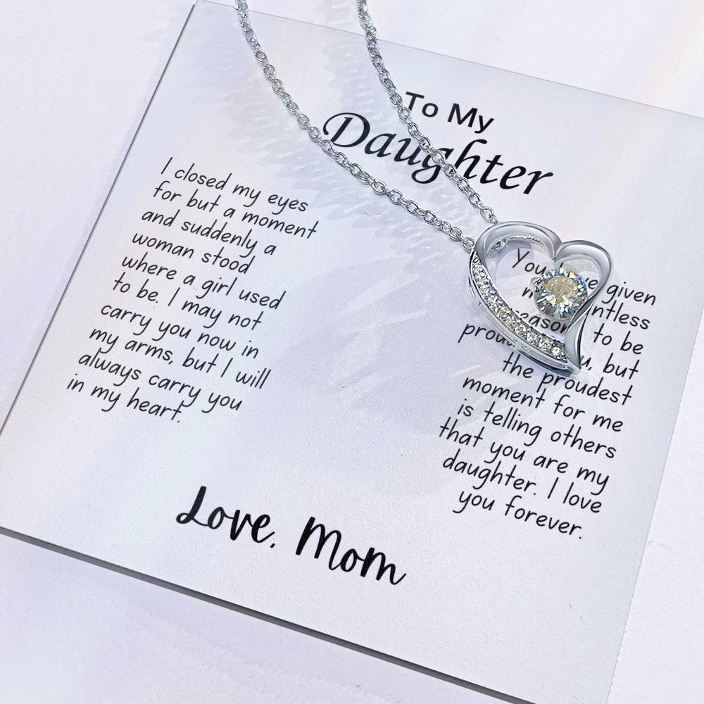 To My Daughter | Forever Love Necklace | I Will Carry You | From Mom