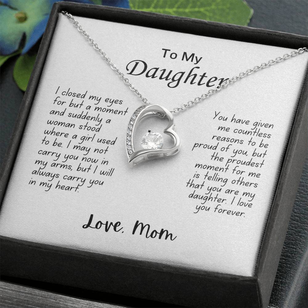 To My Daughter | Forever Love Necklace | I Will Carry You | From Mom