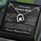 To My Beautiful Future Wife | First Kiss | Forever Love Necklace | Black Background