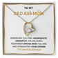 To My Bad Ass Mom | Forever Love Necklace | Mother's Day | For Mom