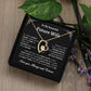 To My Beautiful Future Wife | First Kiss | Forever Love Necklace | Black Background
