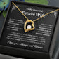 To My Beautiful Future Wife | First Kiss | Forever Love Necklace | Black Background
