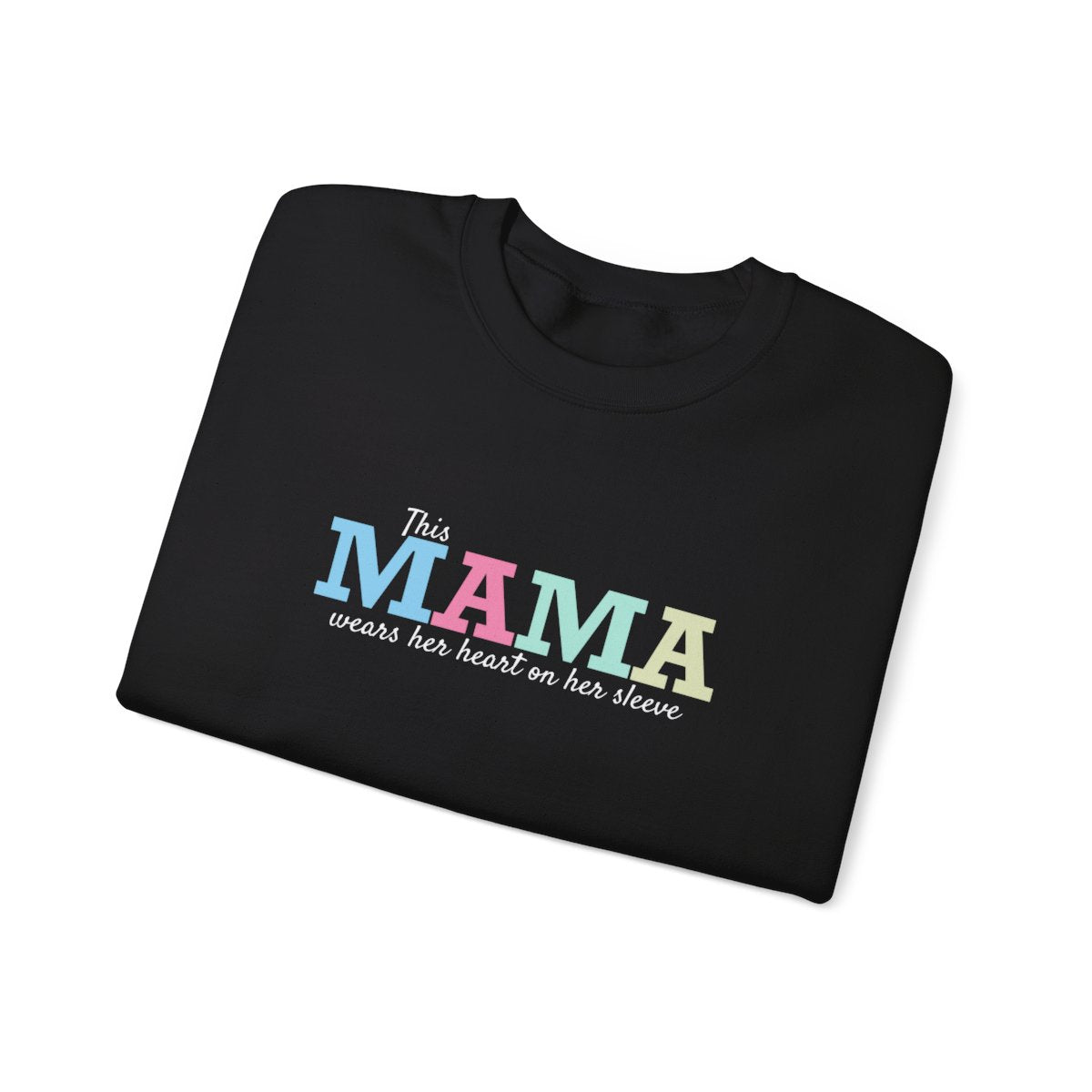 MAMA Sweatshirt | Personalized Name + Heart on Sleeve